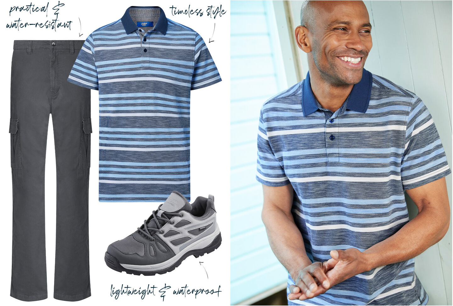 Birdseye Stripe Polo Shirt