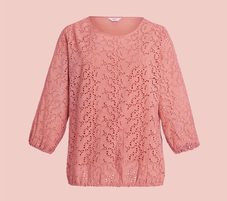 pink broderie anglaise top