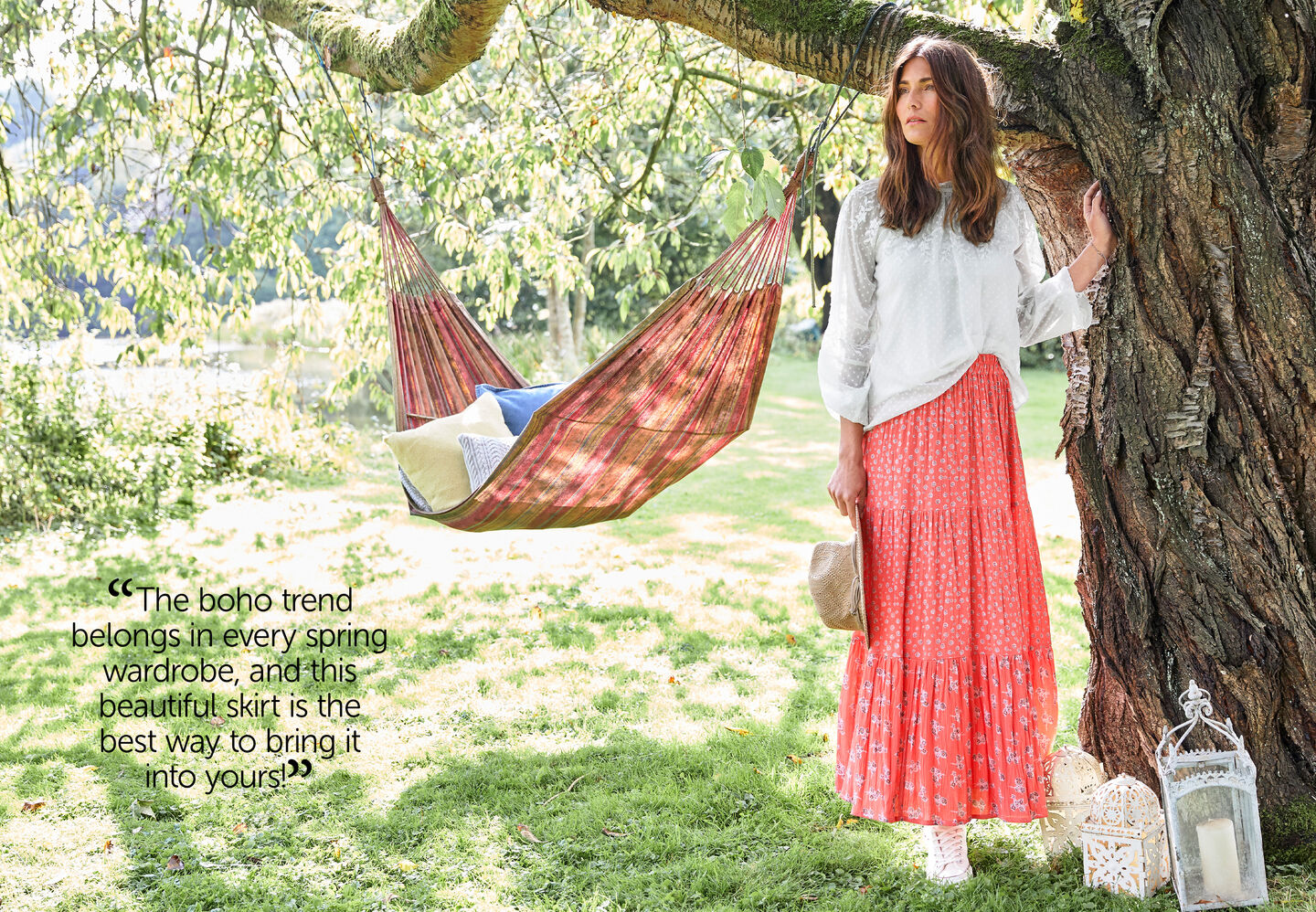 The Spring Collection | Embroidered Long Sleeve Blissful Blouse | Tiered Floral Skirt | By Cotton Traders