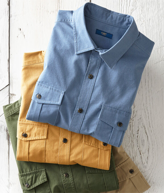 Great Outdoors | Long Sleeve Field Shirt | By Cotton Traders