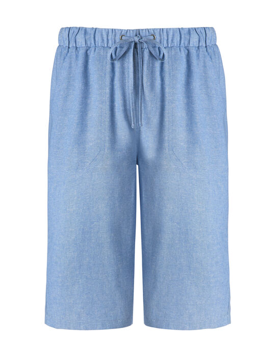 Linen-Blend Relaxed Fit Shorts