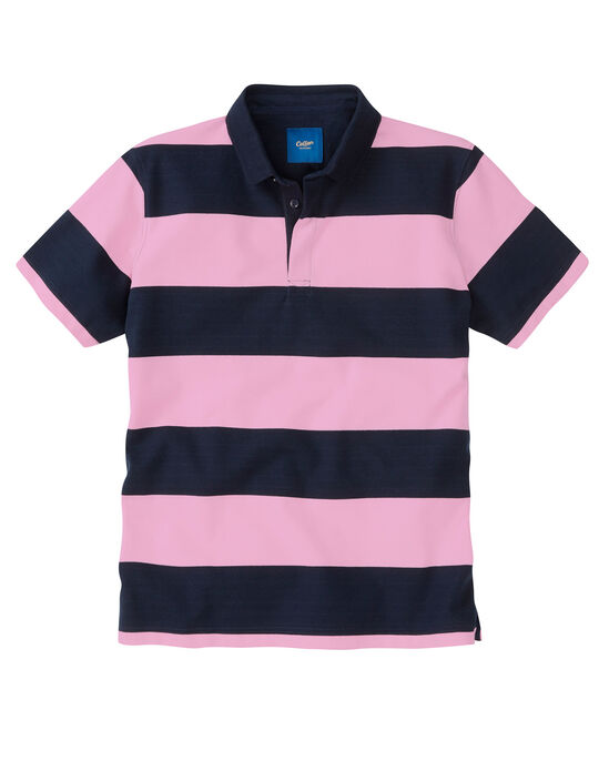 Short Sleeve Stripe Rugby Shirt At, Pink And Purple Rugby Shirt