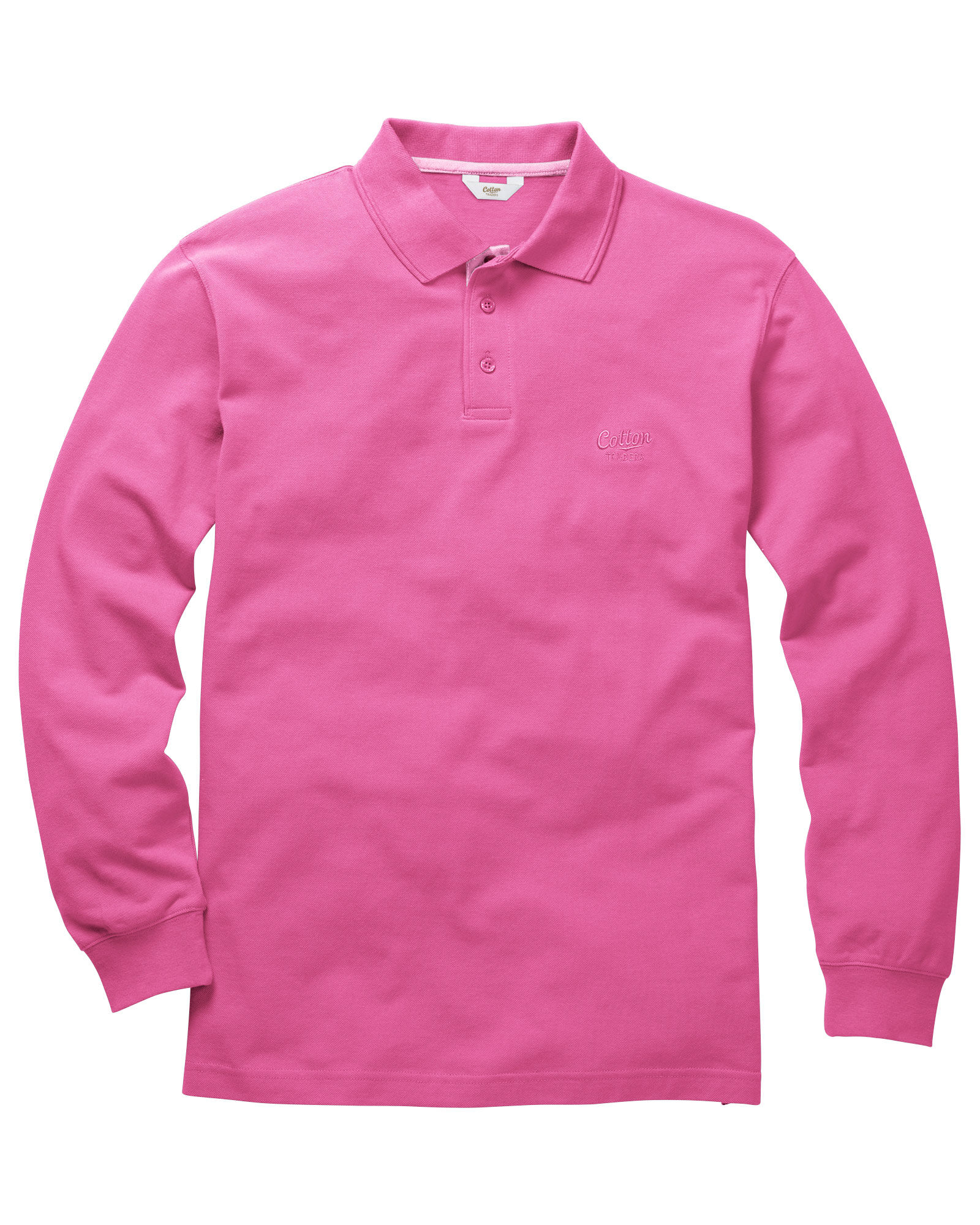 pink long sleeve polo