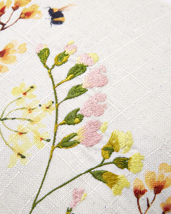 Embroidered Golden Meadow Cushion