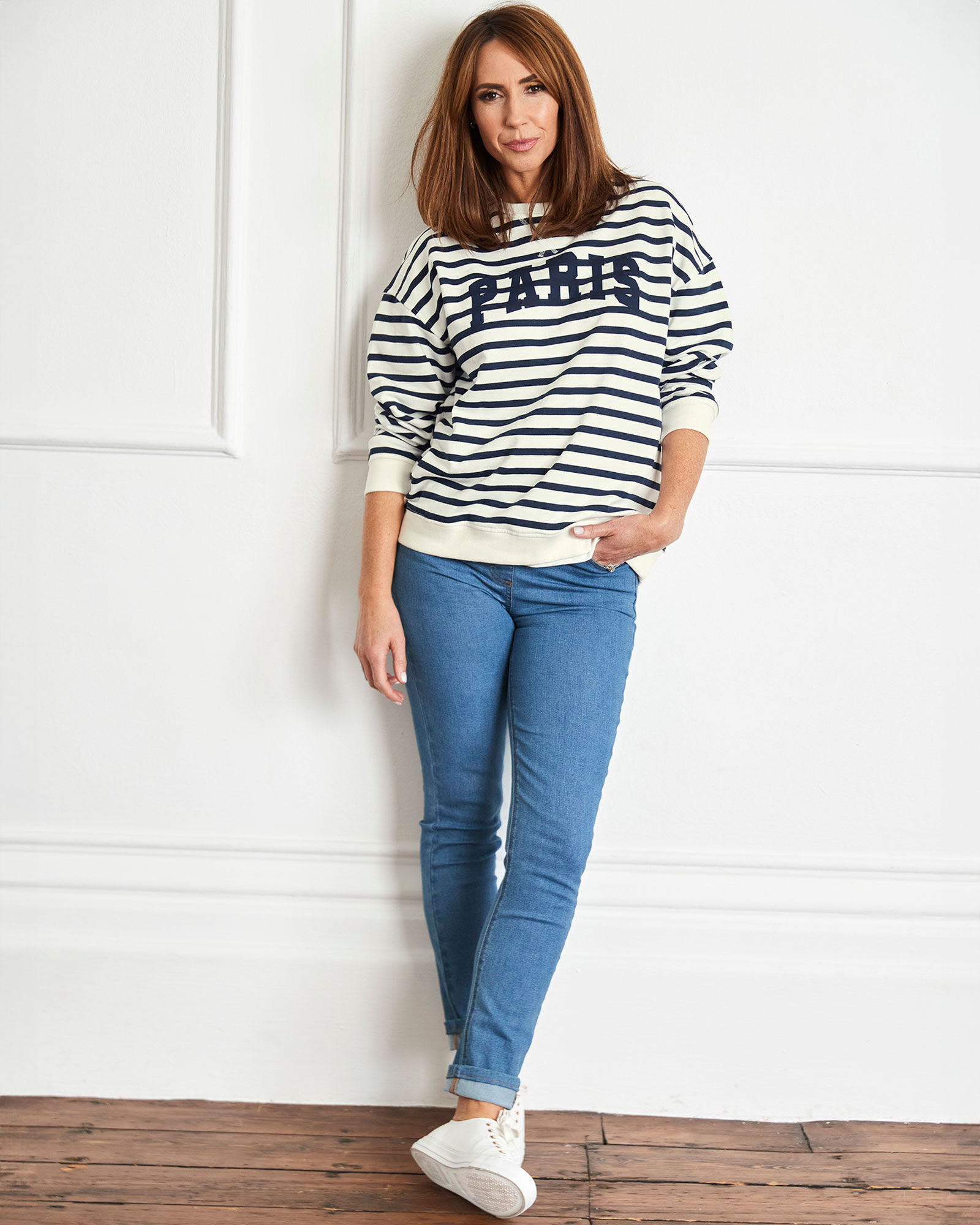 Stretch Jersey Denim Slim-Fit Pull-On Jeggings