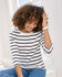 Wrinkle Free 3/4 Sleeve Boat Neck Top