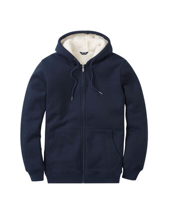 Fleece Lined Zip Through Jersey Jacket