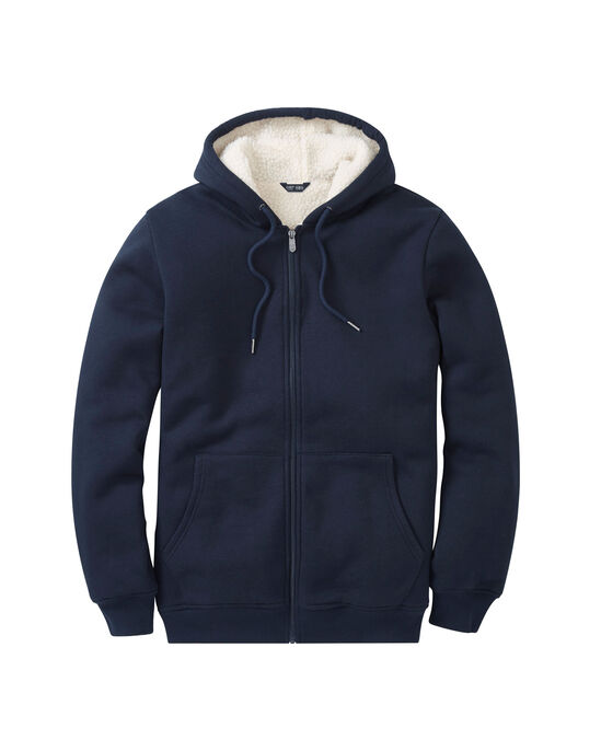 Fleece Lined Zip Through Jersey Jacket