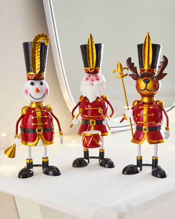 Set of 3 Christmas Metal Ornaments