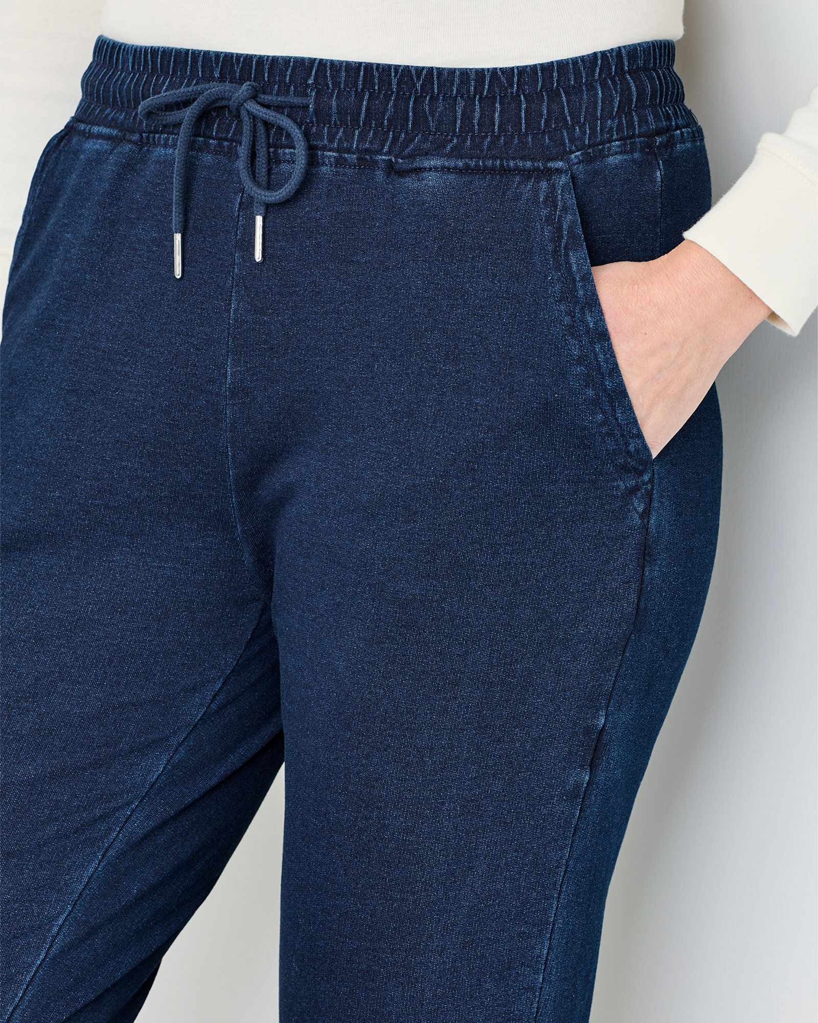Jersey Denim Joggers at Cotton Traders