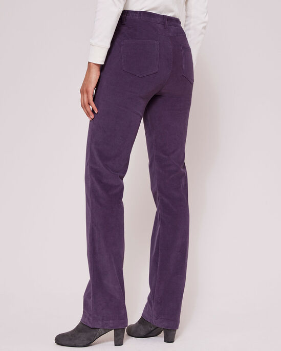 Stretch Cord Straight-Leg Jeans