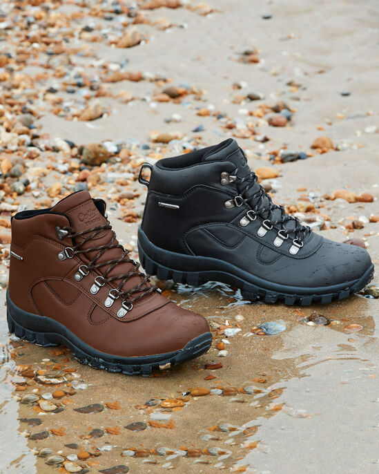 Faux Leather Waterproof Walking Boots