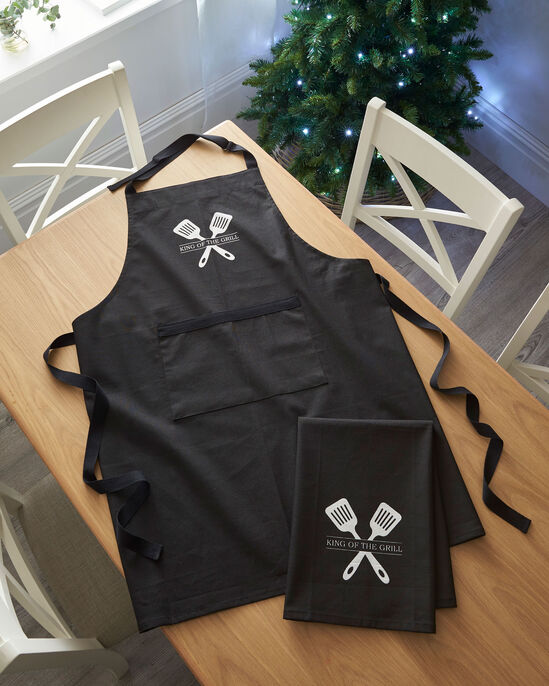 King of the Grill Apron and Tea Towel Set