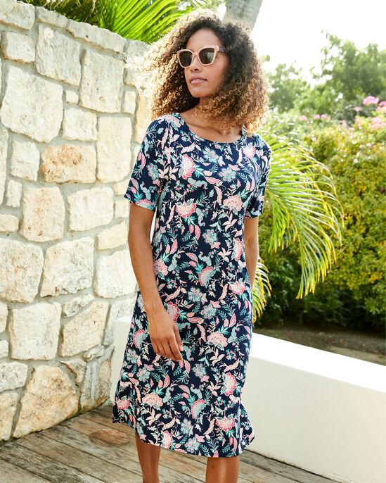 Short Printed Jersey Dress