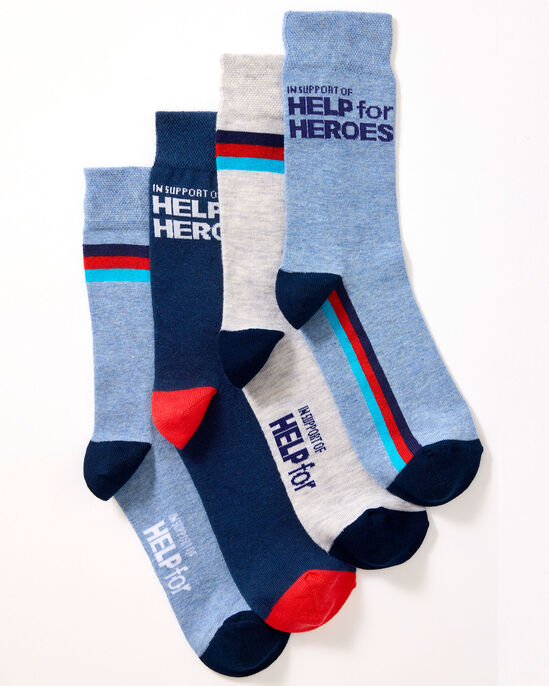 4 Pack Comfort Top Help For Heroes Socks