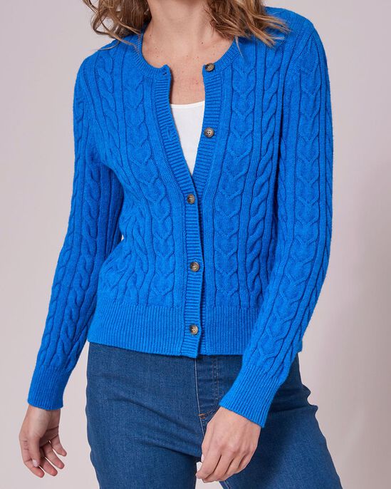 Cutest Cable Crew Neck Cardigan
