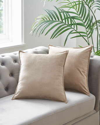 Pack of 2 Oxford Edge Velvet Cushions
