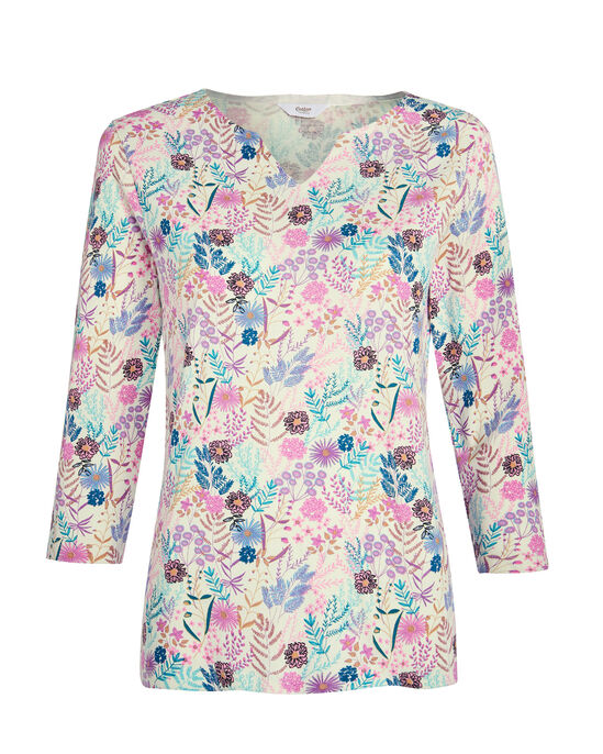 Florals Forever Printed Jersey Top