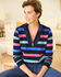 Stripe Zip-Neck Sweatshirt