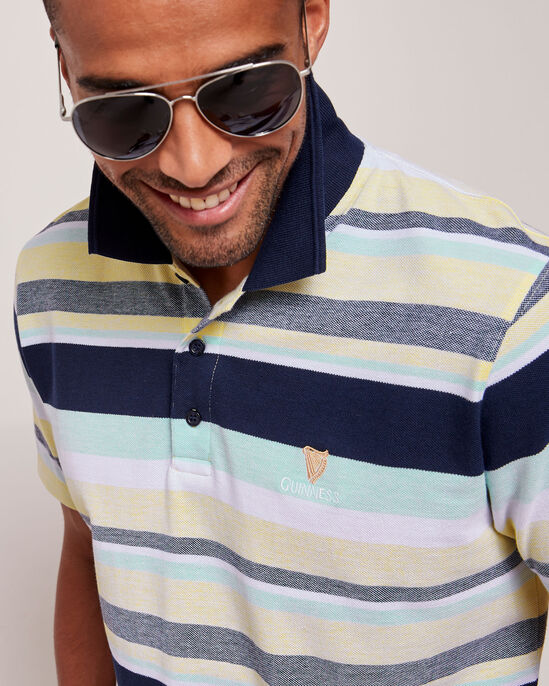 Guinness™ Short Sleeve Birdseye Stripe Polo Shirt