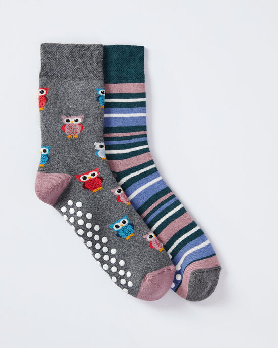 2 Pack Owl Slipper Socks