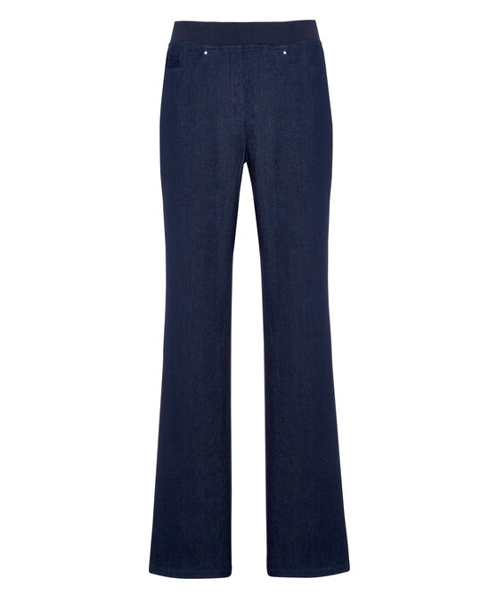Premium Pull-On Rib Waist Denim Jeans