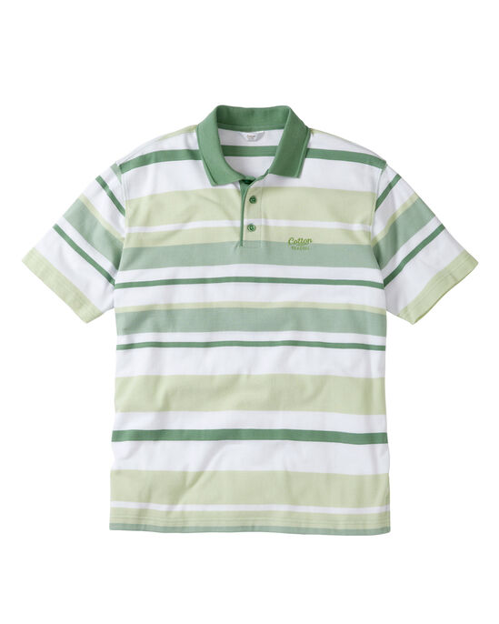 Short Sleeve Tonal Stripe Polo Shirt