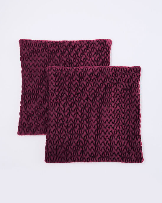Pair of Velvet Cable Cushion Covers