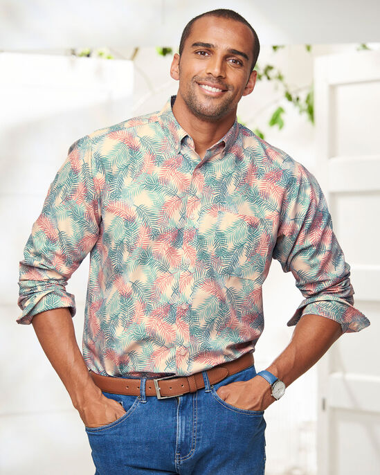 Long Sleeve Easy-Iron Print Shirt