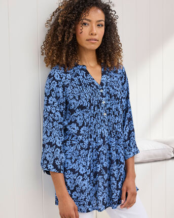 Printed Crinkle Tunic