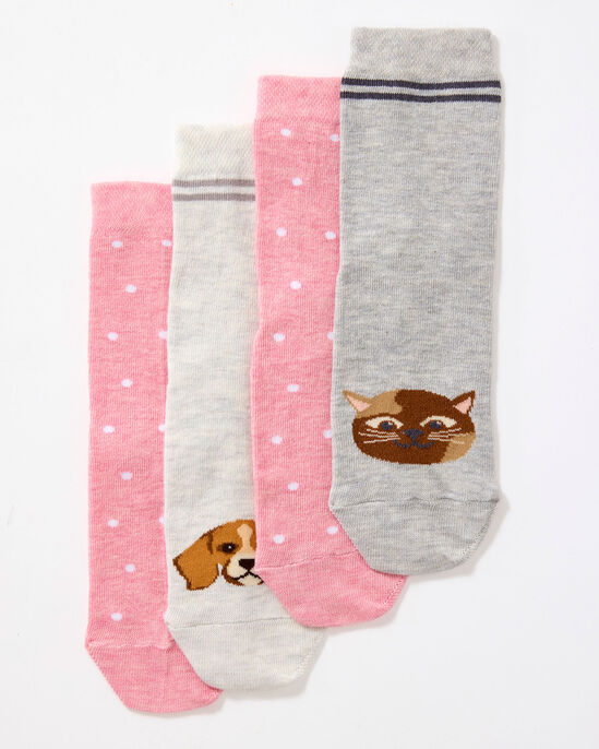 4 Pack Comfort Top Animal Socks