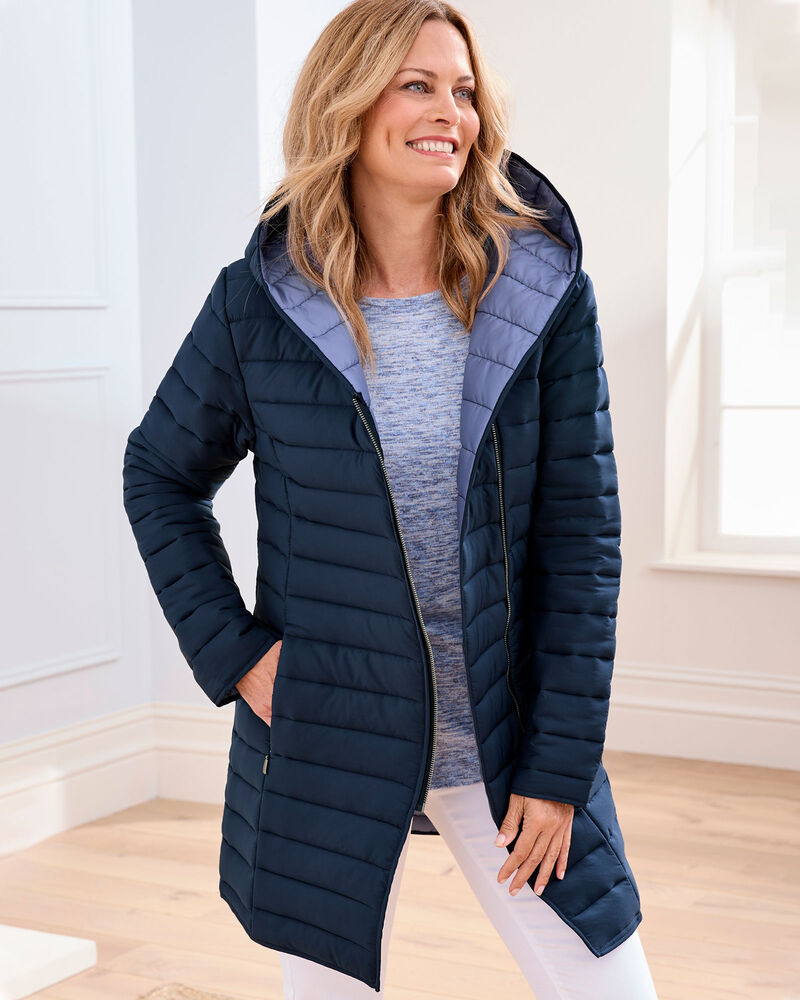 Contrast Padded Hooded Jacket at Cotton Traders