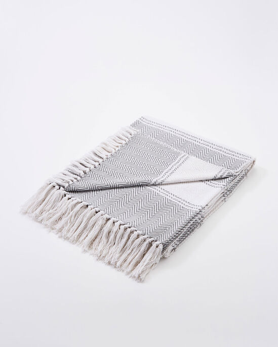 Herringbone Stripe Cotton Throw (Large)