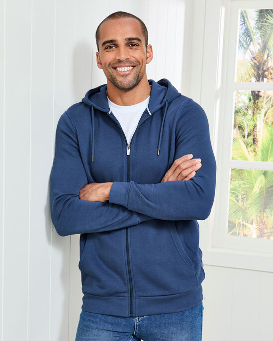 Cotton Hooded Zip Through Sweat