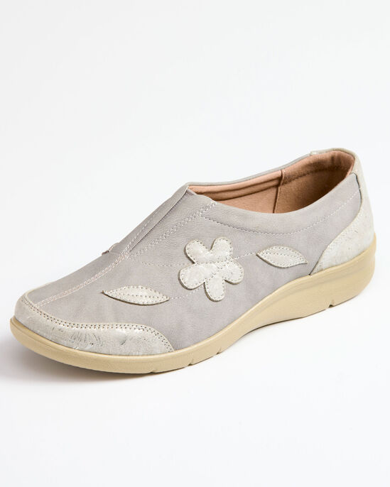 Flexisole Slip-on Flower Detail Shoes