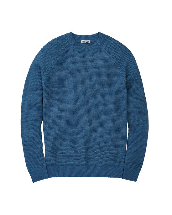 Textured Knit Crew Neck Jumper