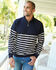 Stripe Half Zip Sweatshirt