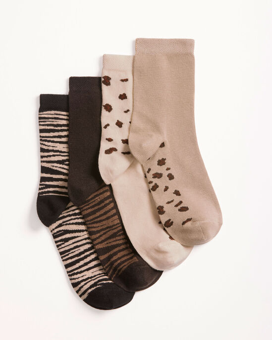 4 Pack Comfort Top Animal Socks