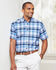 Short Sleeve Patterned Oxford Shirt