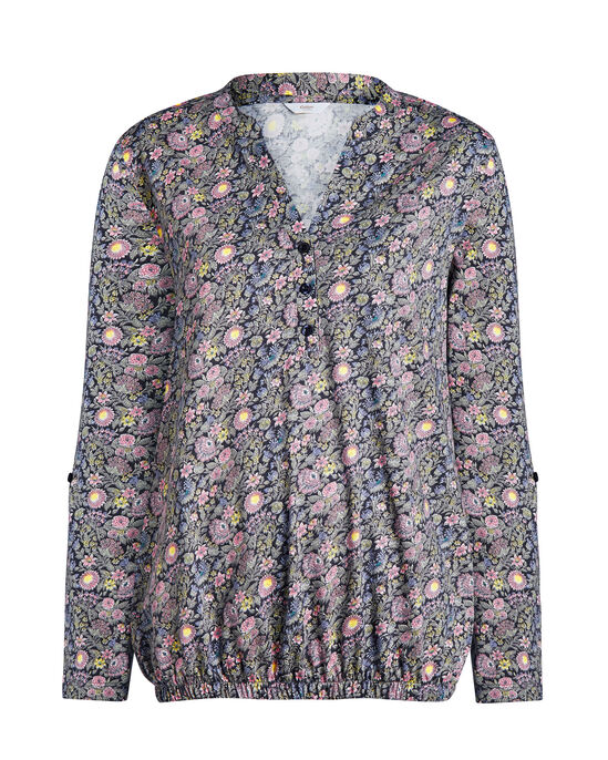 In-Bloom Floral Jersey Blouse