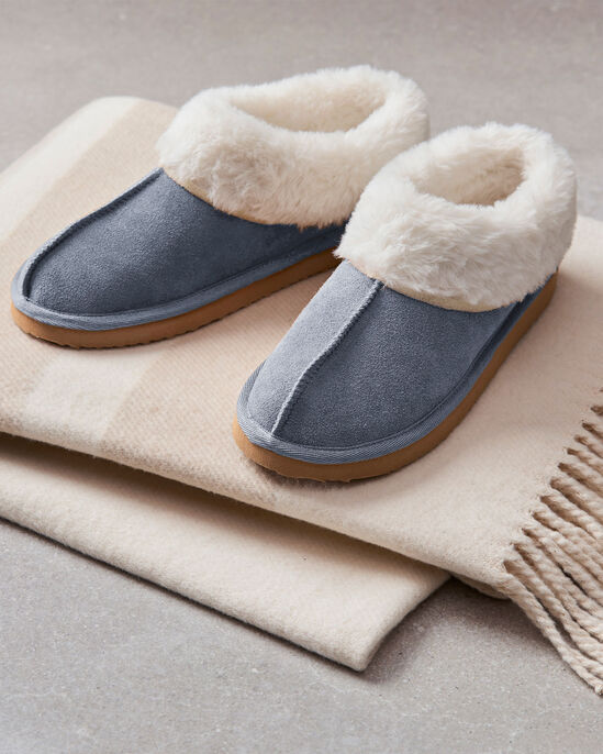 Suede Plush-Lined Bootie Slippers