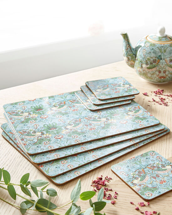 William Morris Strawberry Set of 4 Coasters & Placemats
