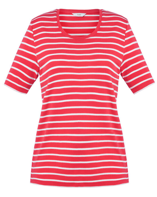 Wrinkle Free Short Sleeve Scoop Neck T-Shirt
