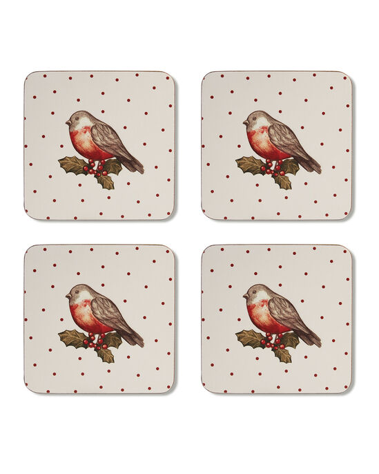 Red Robin Pack of 4 Placemats and Coaster Set
