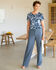 Textured Jersey Straight-Leg Trousers