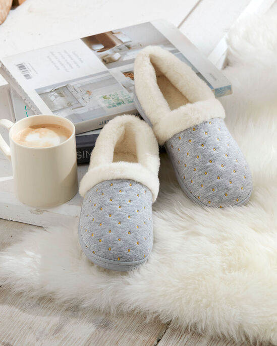 Dot Embroidery Slippers