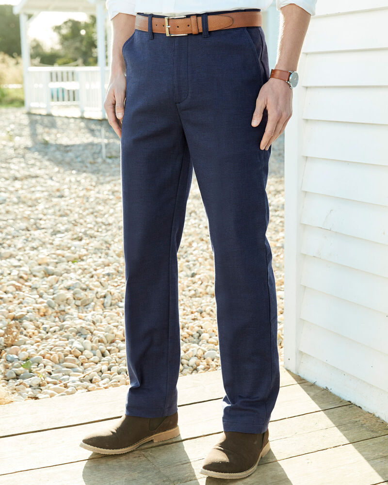 Check Stretch Chino Trousers at Cotton Traders