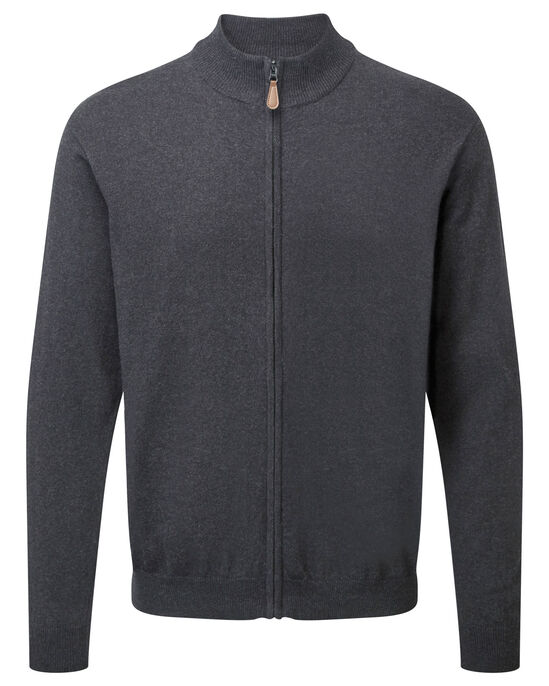 Cotton Cashmere Zip Cardigan at Cotton Traders