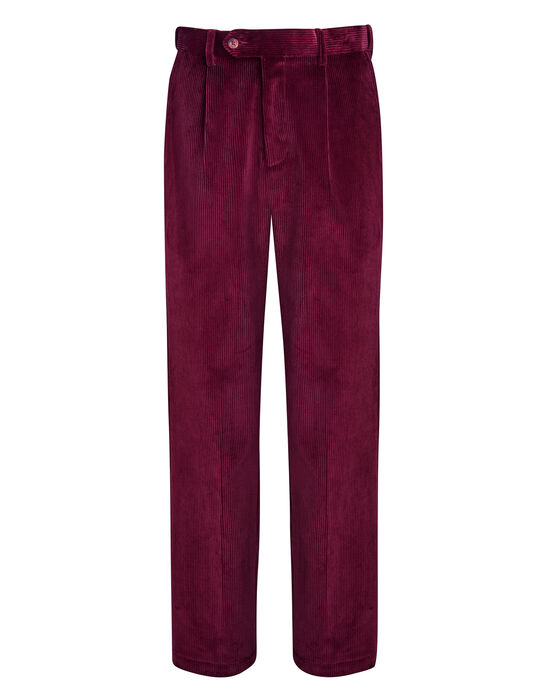 Pleat Front Cord Trousers