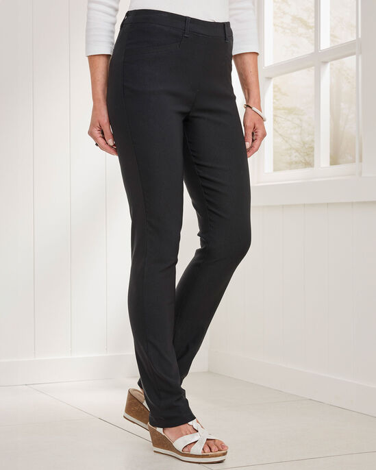 Super-Stretchy Pull-On Slim-Leg Trousers